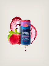 Enjoy Hemp Cannabis Soda con 50mg THC + CBD, THC Seltzer Peach Euphoria Sativa