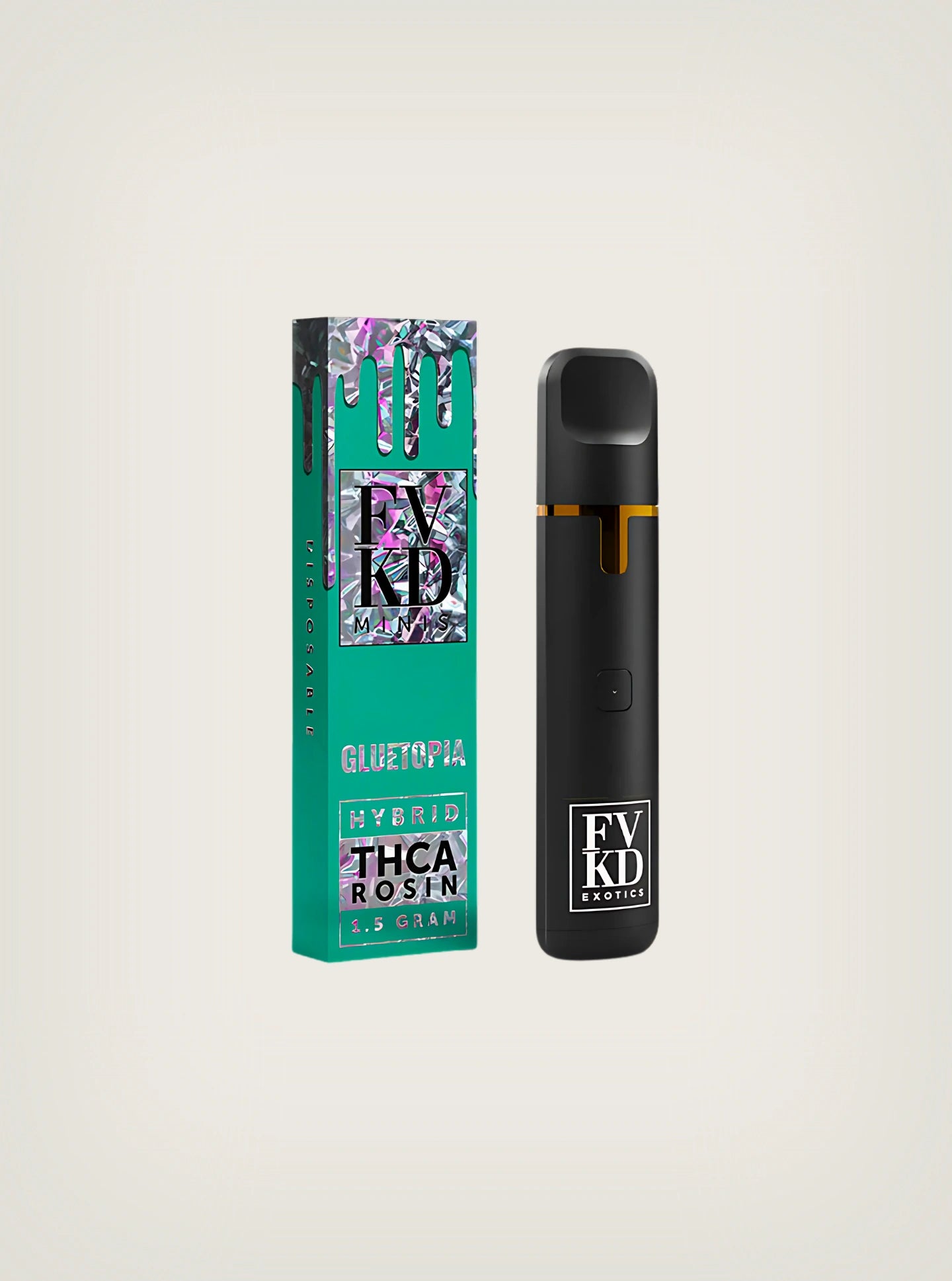 Compra FVKD plumas de wax THCA Live Rosin de 1.5 gramos sabor Gluetopia Hybrid