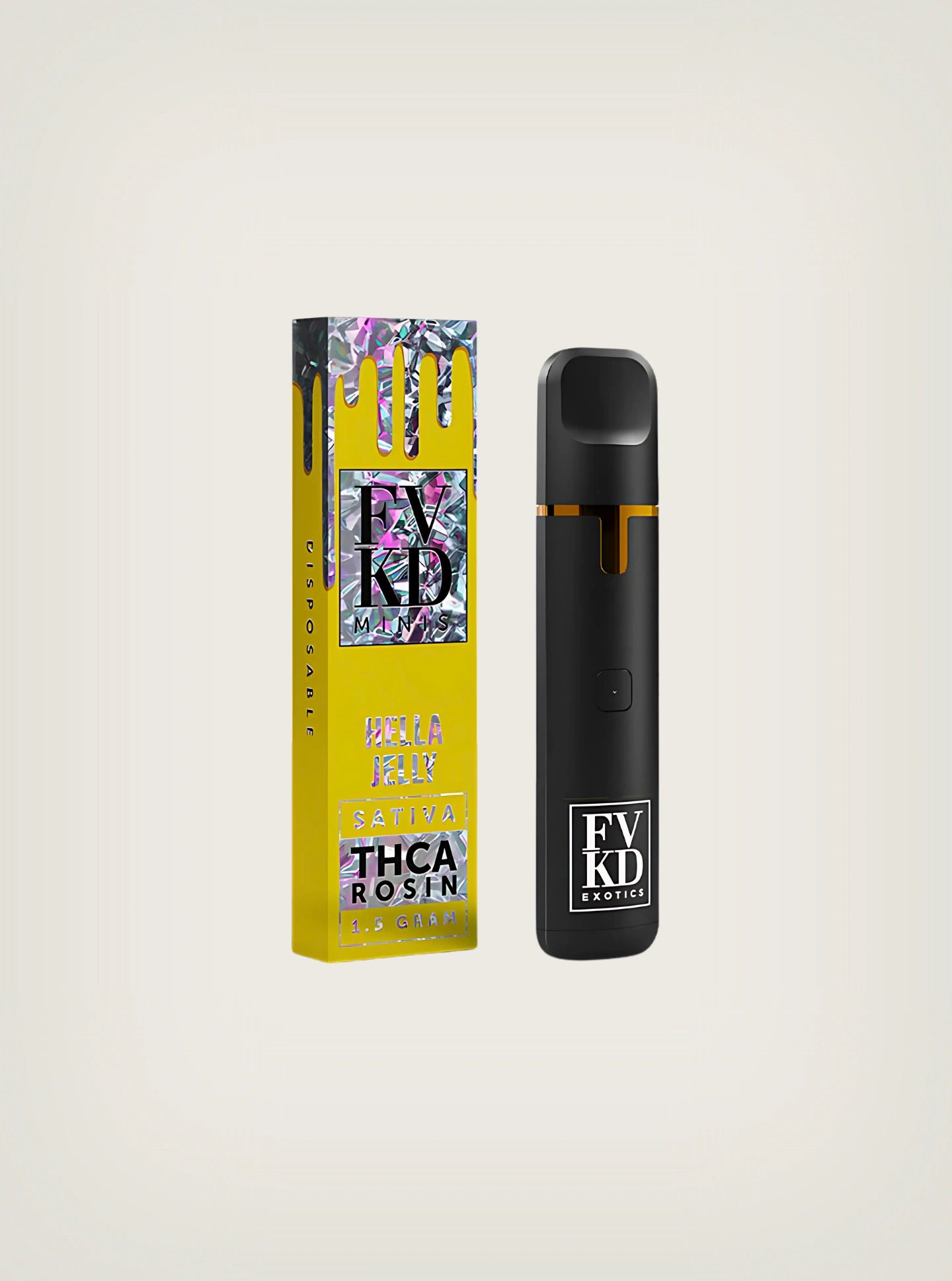 Compra FVKD plumas de wax THCA Live Rosin de 1.5 gramos sabor Hella Jelly Sativa