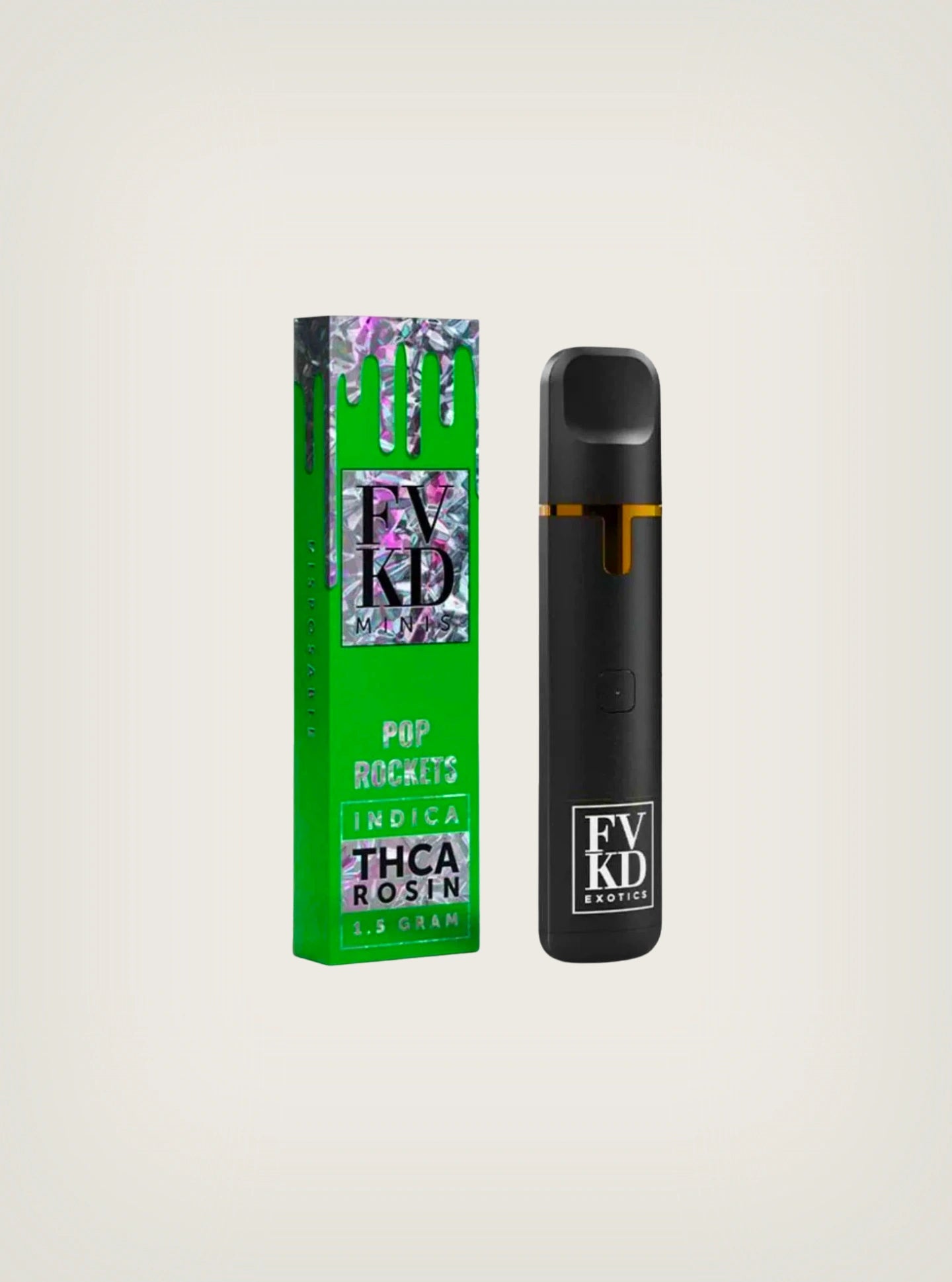 Compra FVKD plumas de wax THCA Live Rosin de 1.5 gramos sabor pop rockets indica