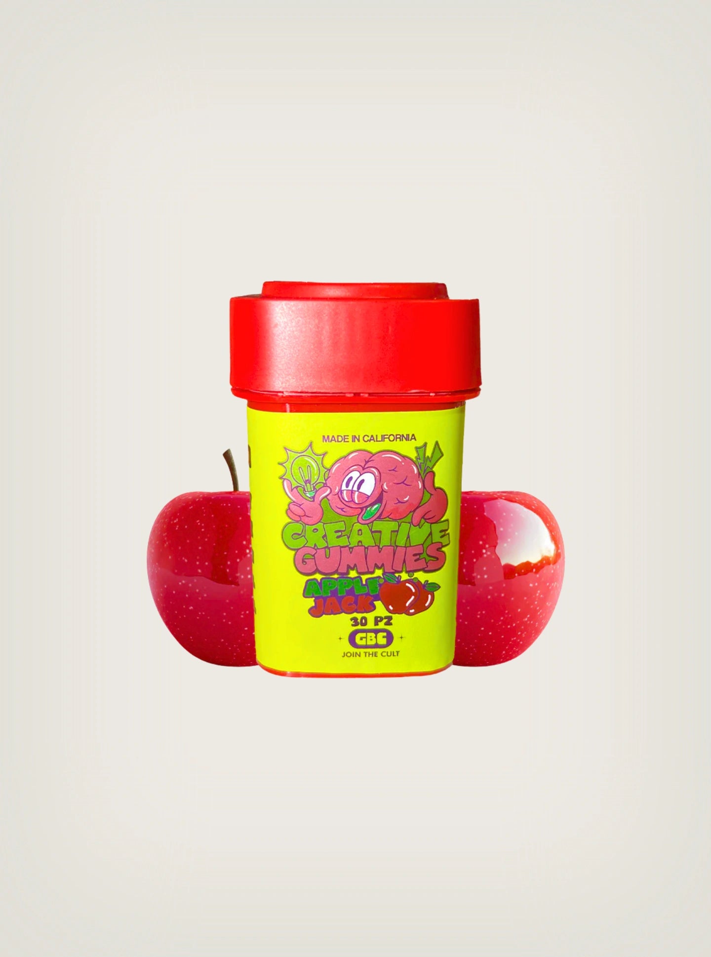 God's Beard Cult gomitas con THC Delta 8, HHC y THCO de 15 hasta 20mg por gomita y 15 a 30 gomitas sabor apple jack