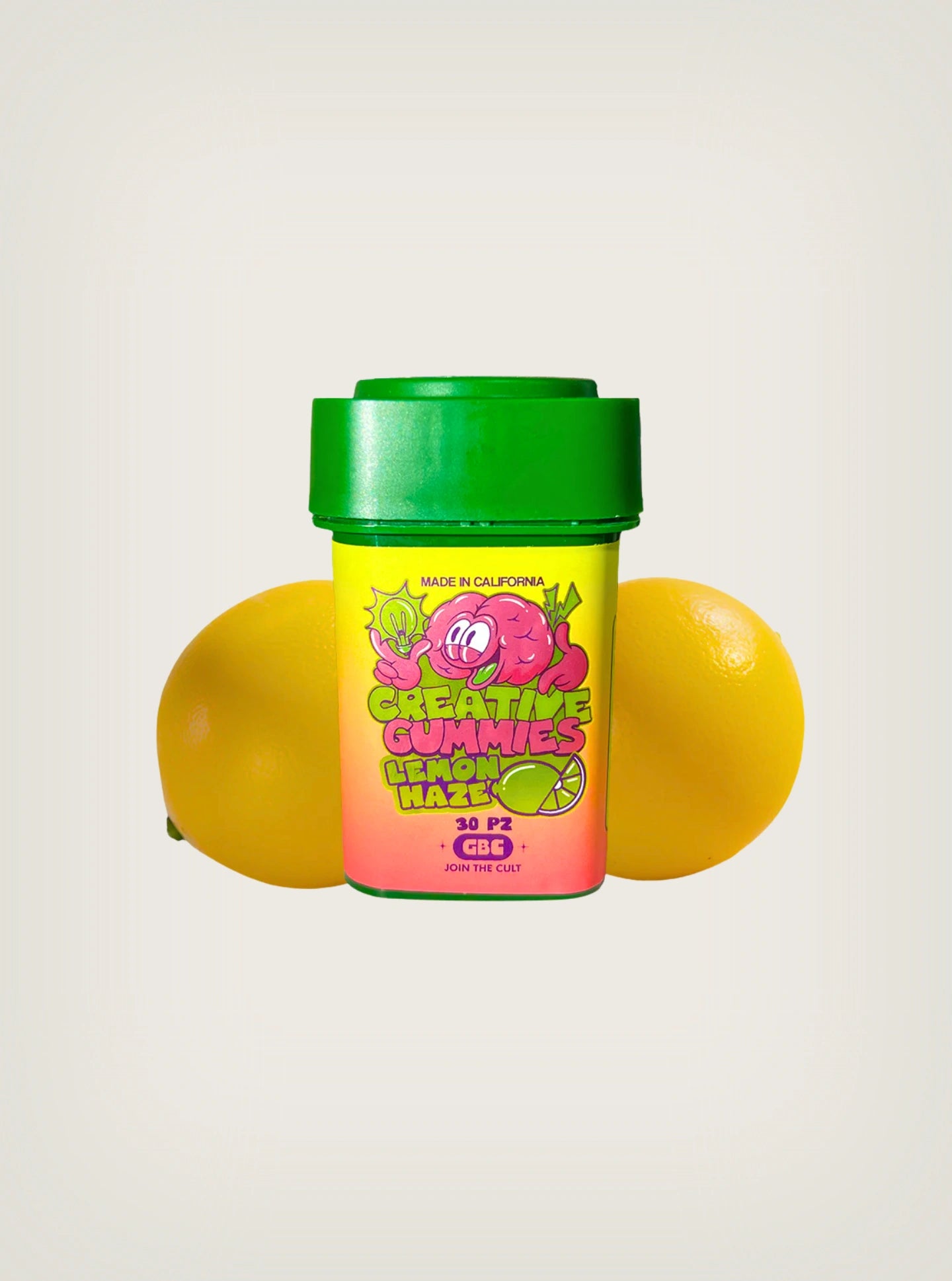 God's Beard Cult gomitas con THC Delta 8, HHC y THCO de 15 hasta 20mg por gomita y 15 a 30 gomitas sabor lemon haze