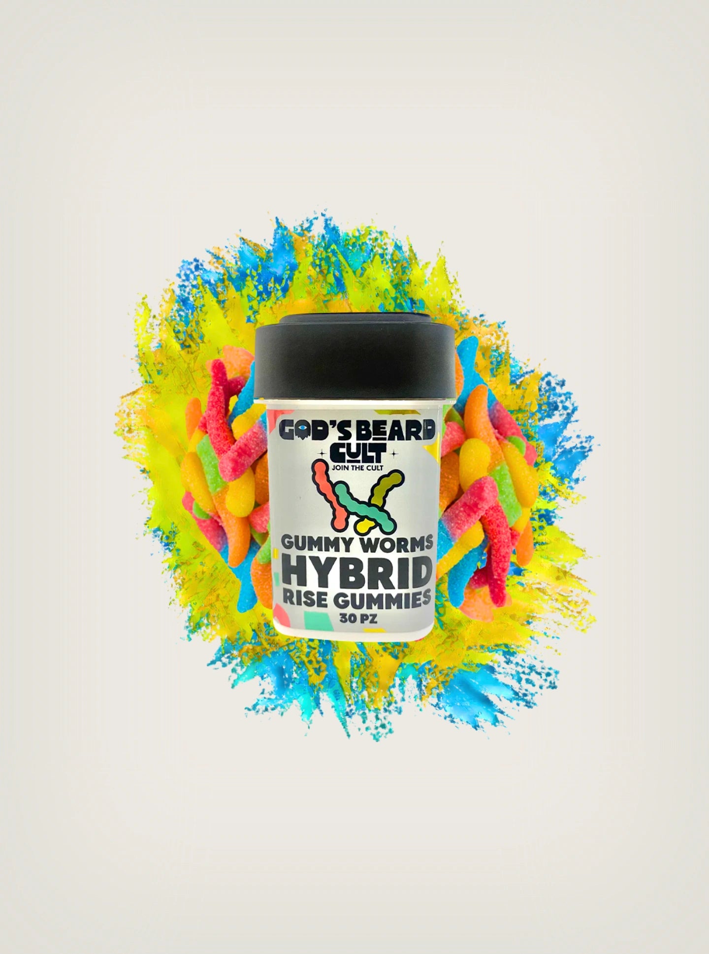 God's Beard Cult Gomitas con THC Delta 9 Gomitas mágicas Gummy Worms Hybrid