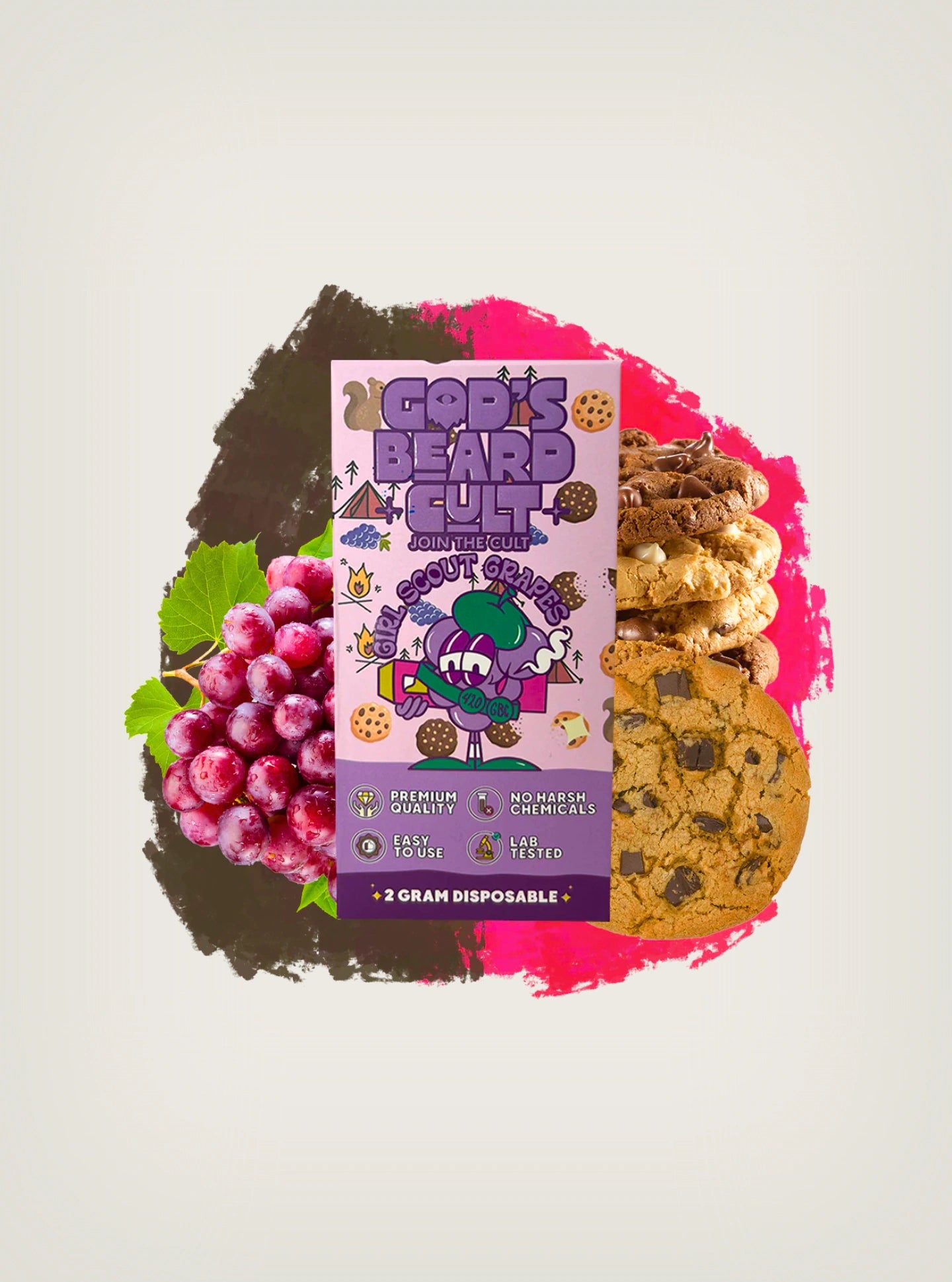 Compra en Splift Plumas de Wax Liquid Diamonds Live Resin marca God's Beard Cult sabor Girl Scout Grapes