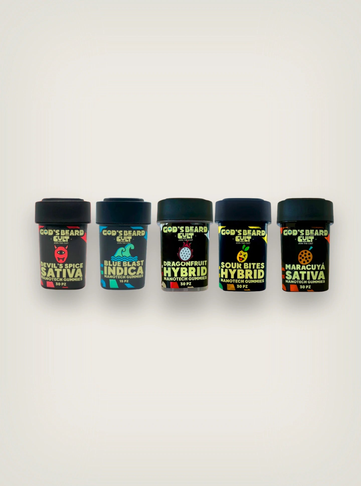 Gomitas de THC God's Beard Cult gomitas con delta 9 THC Nanotech 