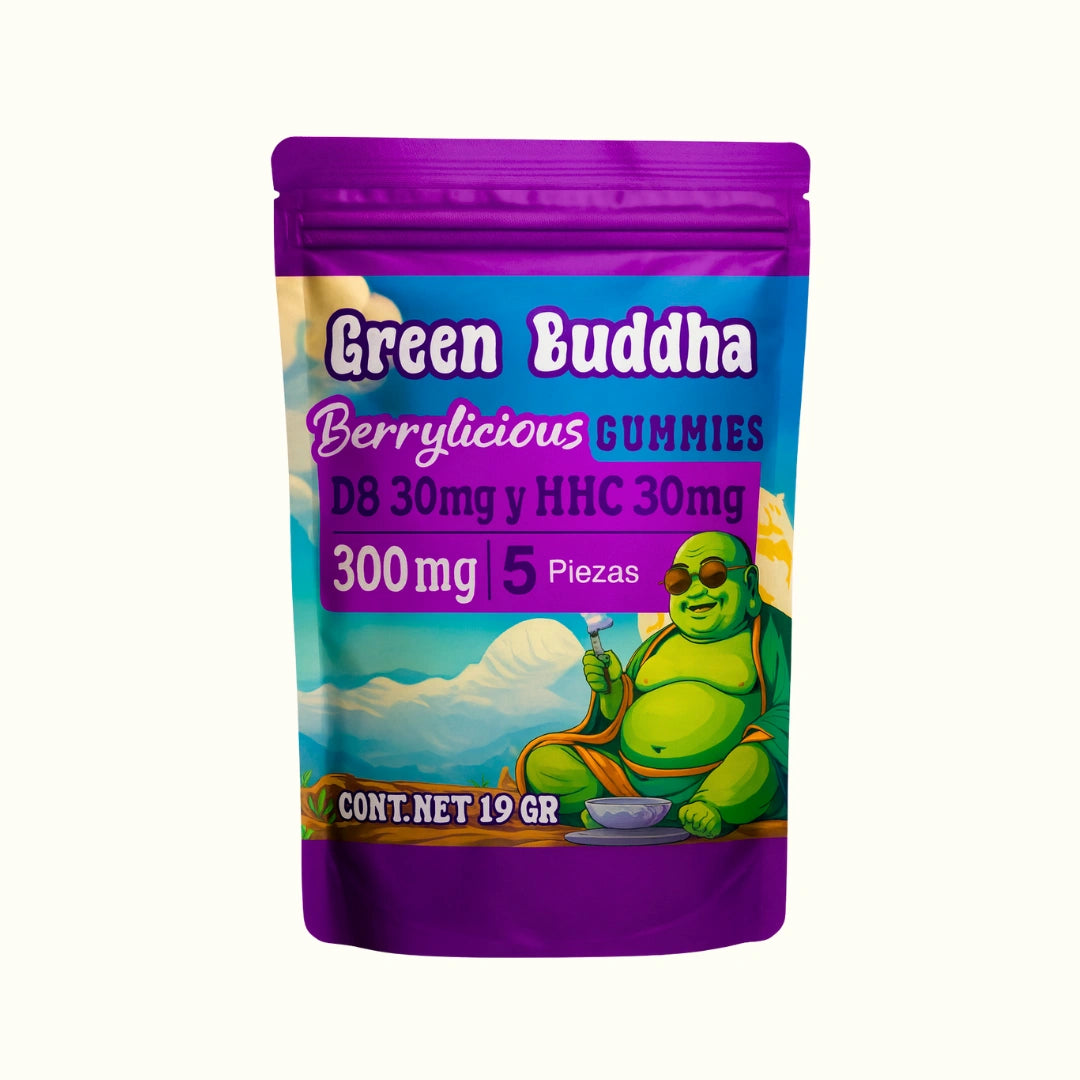 Green Buddha gomitas con THC Delta 8 + HHC 300mg 5 piezas