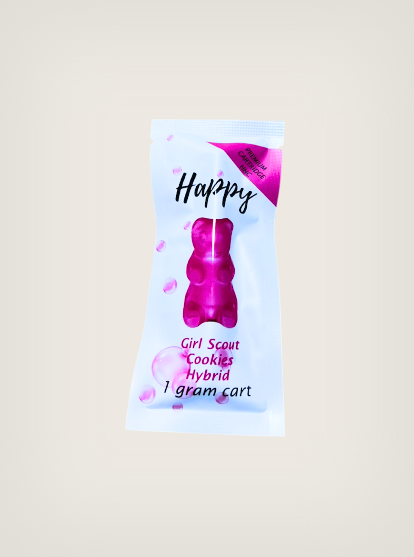 Cartucho Wax Desechable de HHC marca Happy Carts sabor Girl Scout Cookies Hybrid