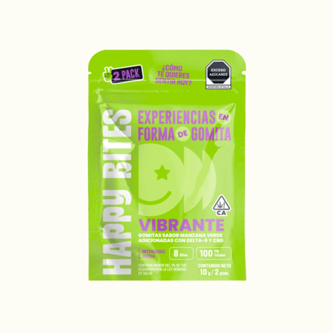 Happy Bites Vibrante Gomitas de THC Delta 8 + CBD 2 piezas en Splift