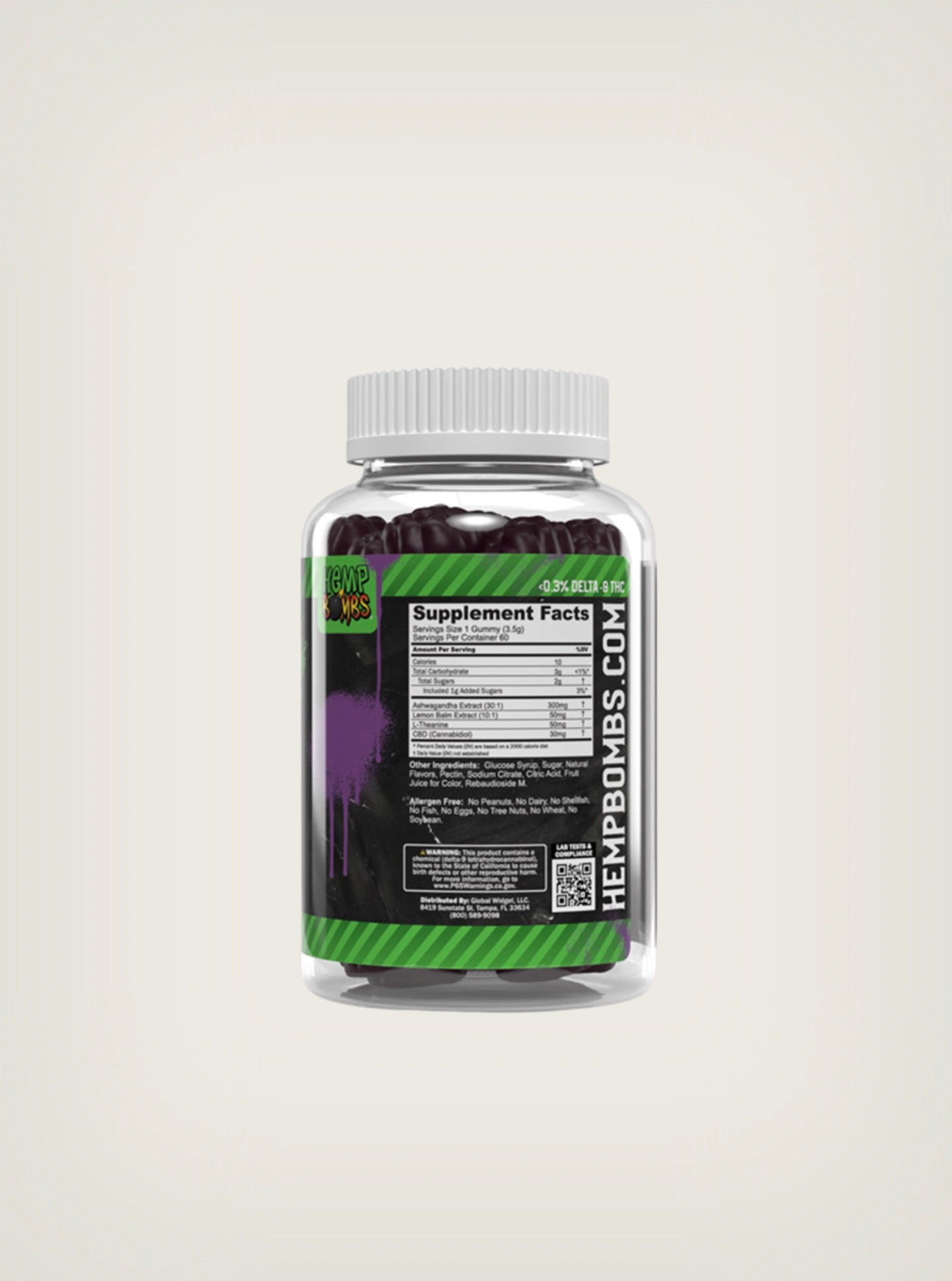 Gomitas de CBD con Ashwagandha 1800mg 60 piezas 