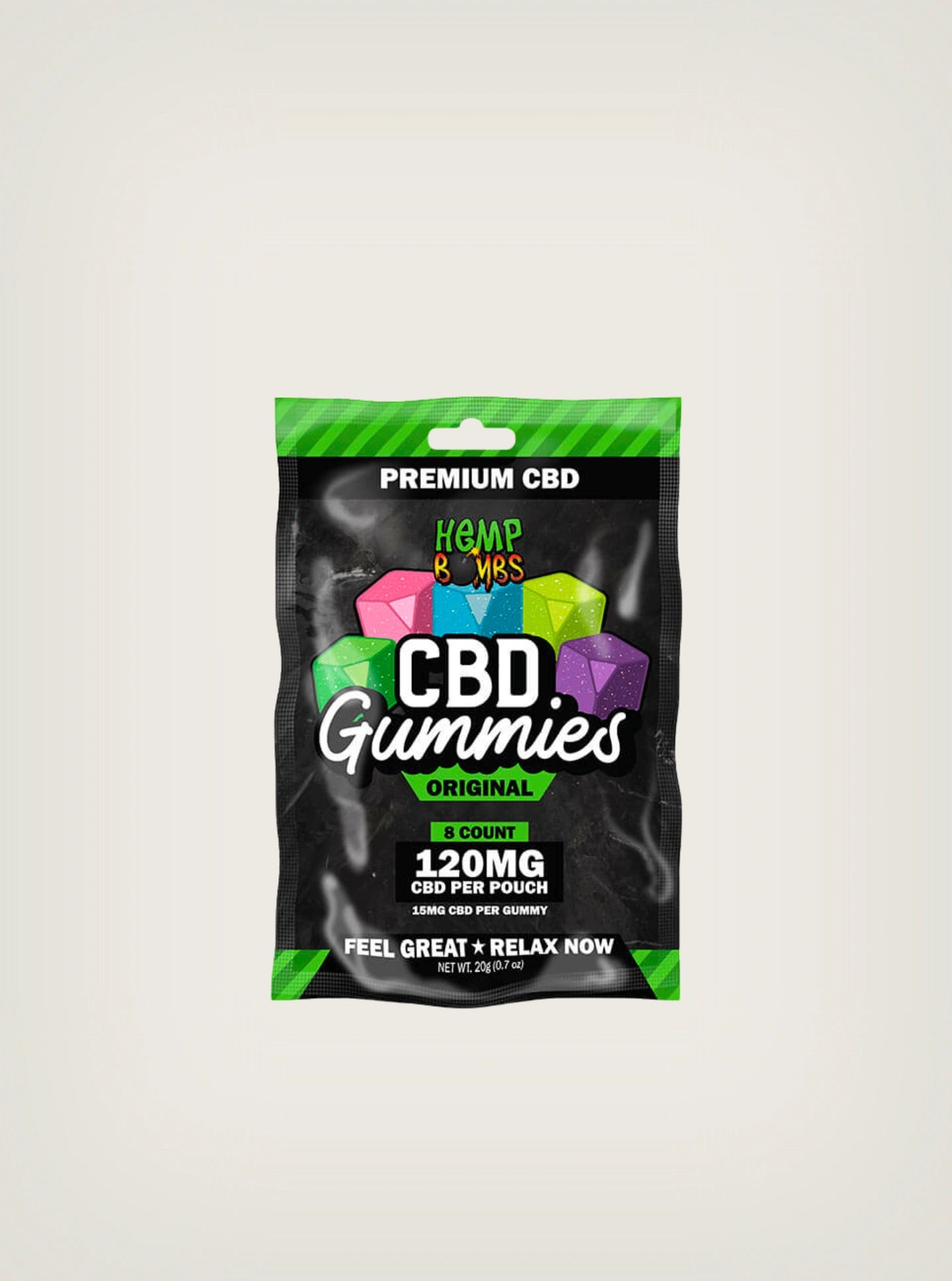 Hemp Bombs Gomitas de CBD Original 120mg 8 piezas