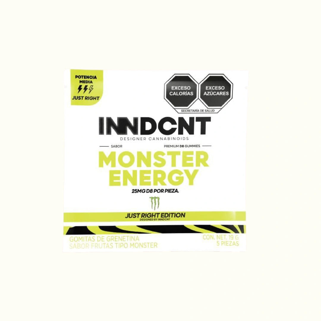 Compra gomitas con THC Delta 8 125mg 5 gomitas sabor Monster Energy