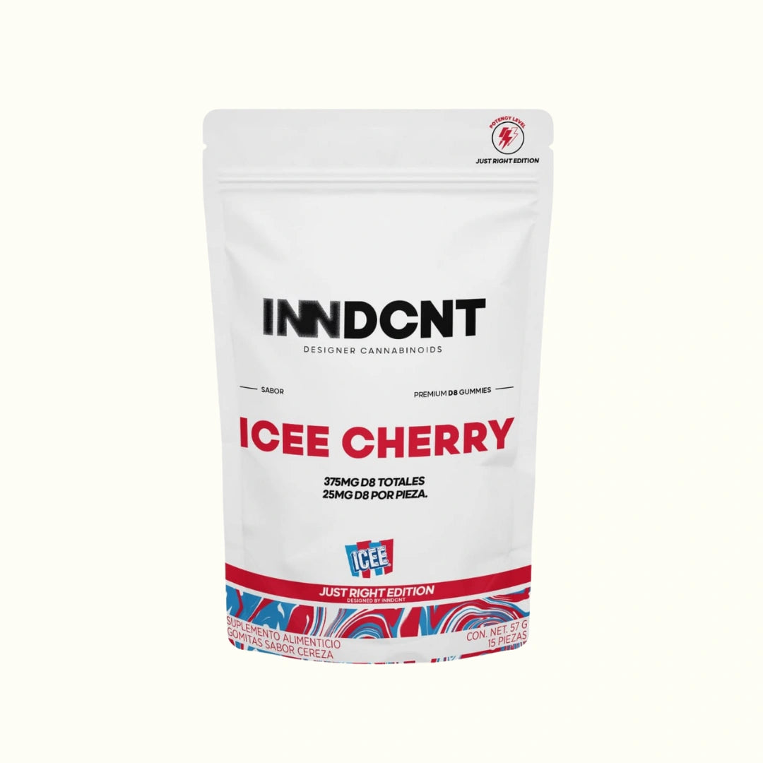 Compra las gomitas con THC Delta 8 Just Right Edition marca INNDCNT Icee Cherry