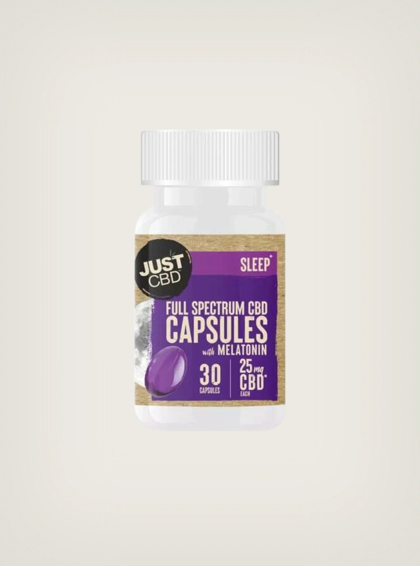 Just CBD Pastillas de CBD Full Spectrum 30 capsulas 25mg de CBD + Melatonina por pieza 