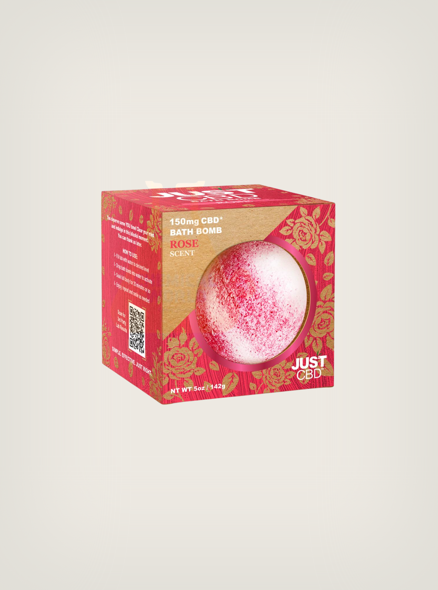 Just CBD Bath Bomb 150mg Rose