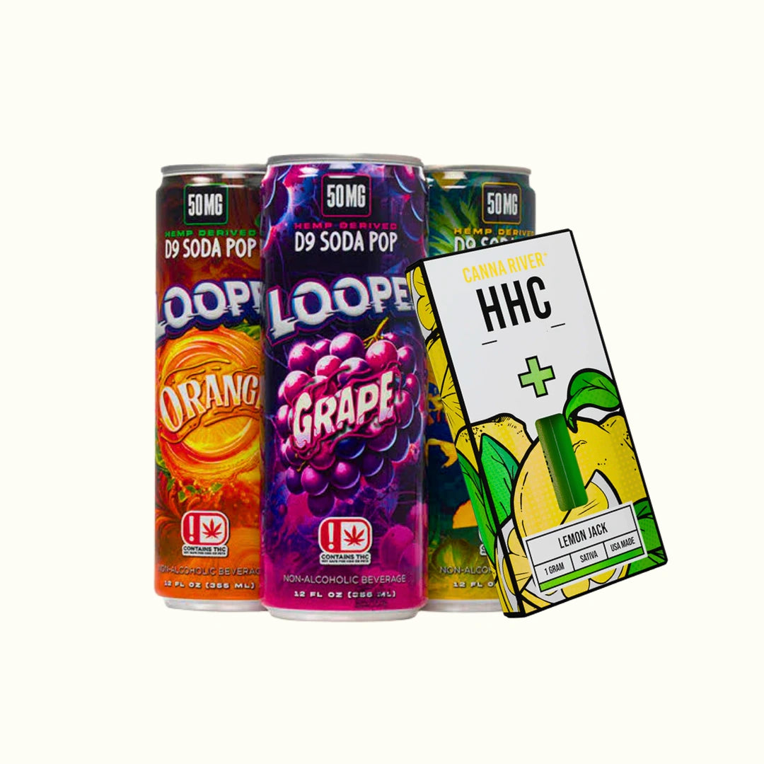 Kit Recreativo Cartucho Canna River HHC 1g + Soda Looper Delta 9