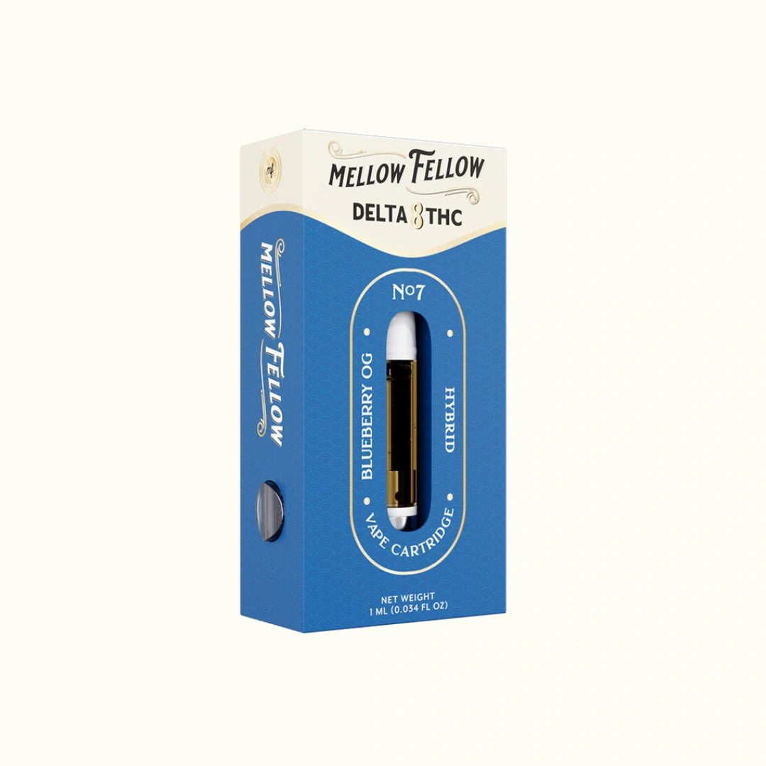 Compra Cartuchos de Wax con Delta 8 1g marca Mellow Fellow sabor Blueberry OG