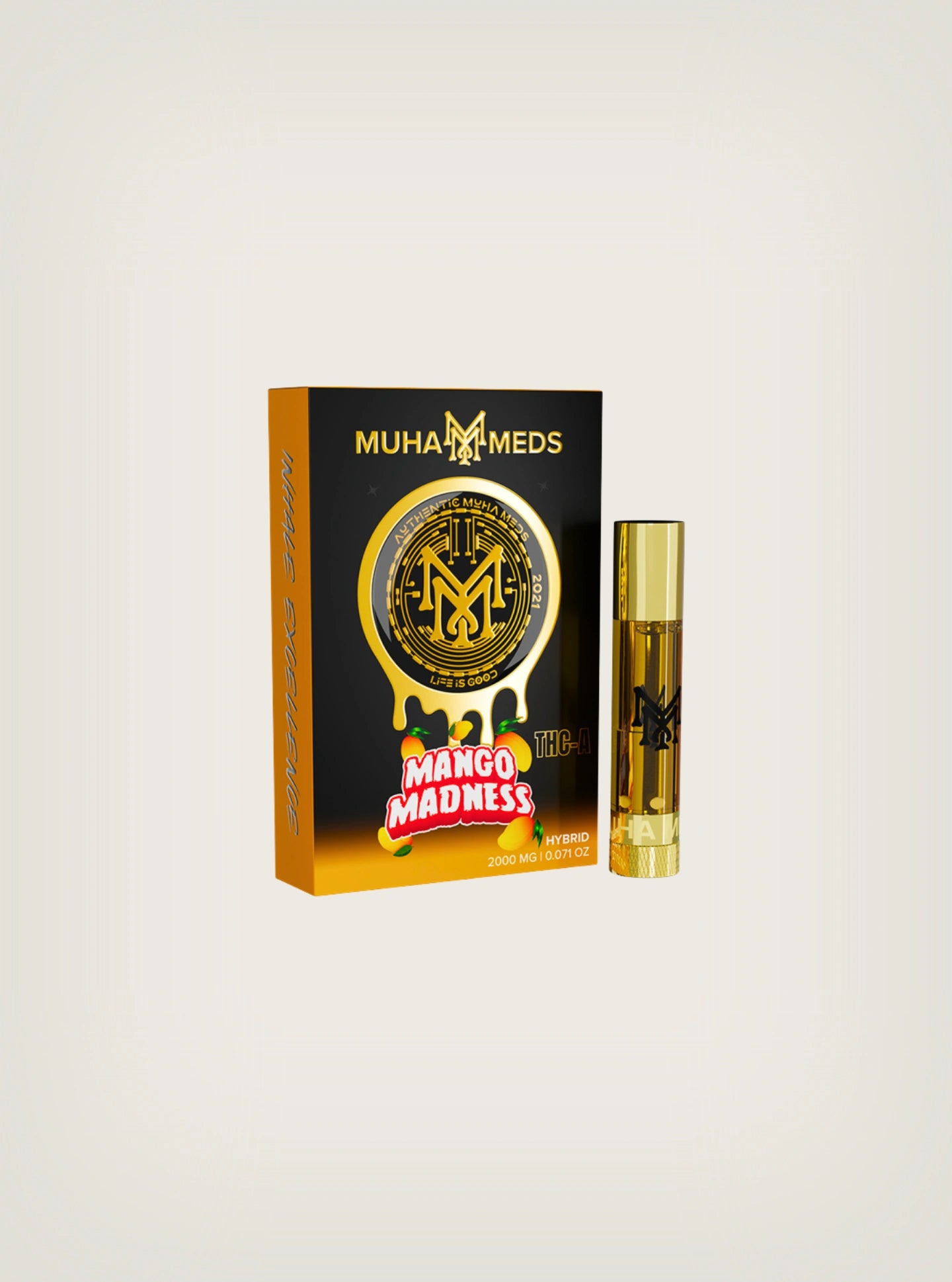 Cartuchos de Wax Muha Meds, Muha Meds Wax de THCA 2gramos Mango Madness - Hybrid