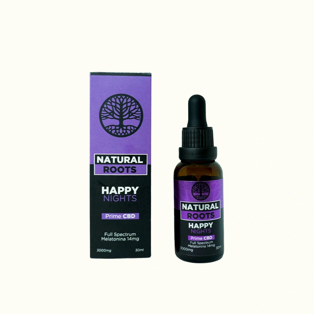Gotas de CBD Full Spectrum con cannabidiol Natural Roots Happy Nights con melatonina para el sueño en Splift