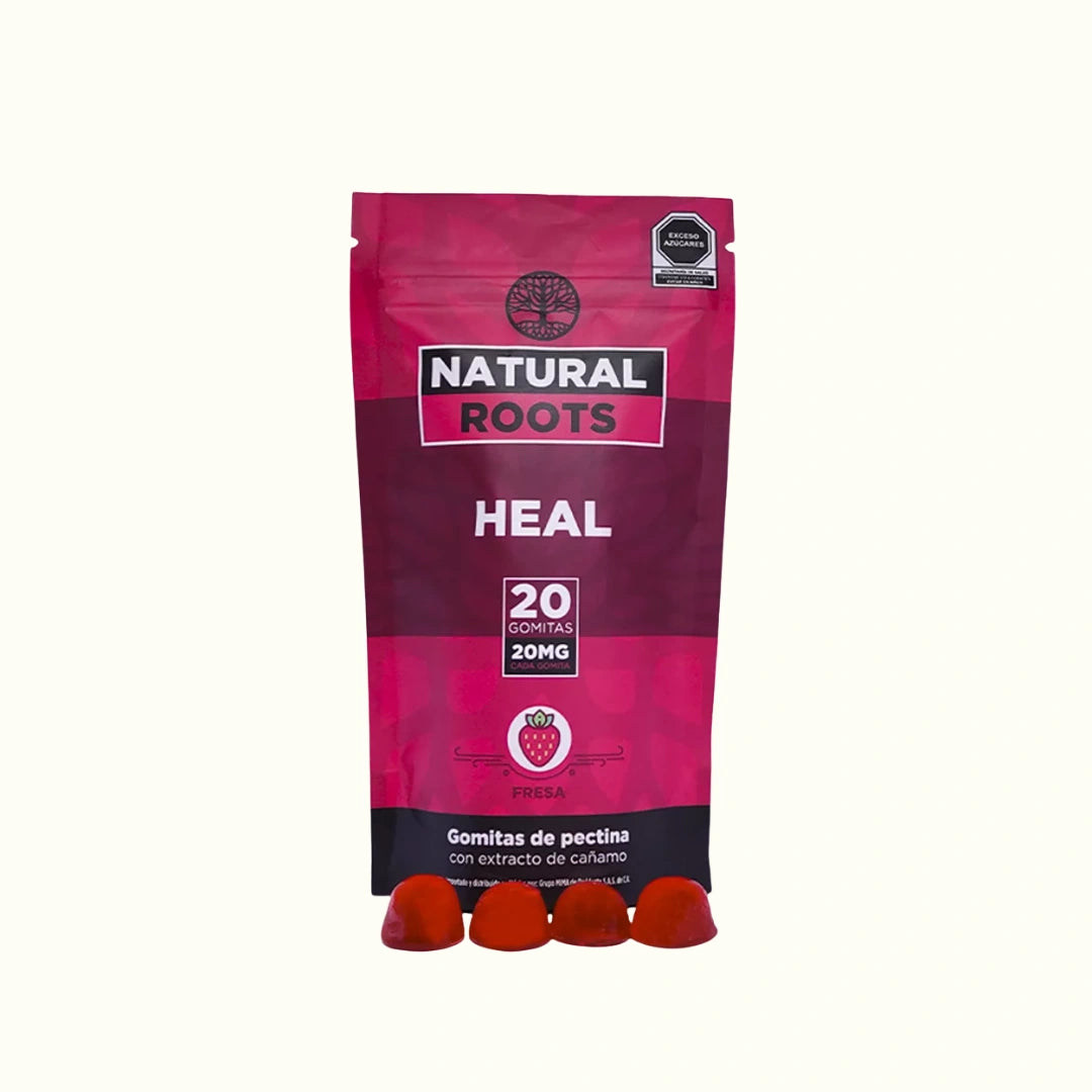 Gomitas Heal de CBD Full Spectrum Natural Roots 20 gomitas con 20mg de CBD por pieza en Splift