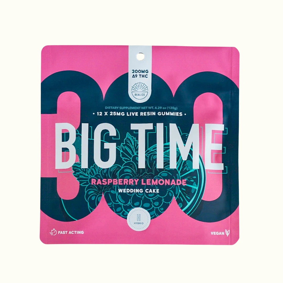 Realize Gomitas con THC Delta 9 Fitty 300mg 12 gomitas Live Resin Raspberry Lemonade Wedding cake