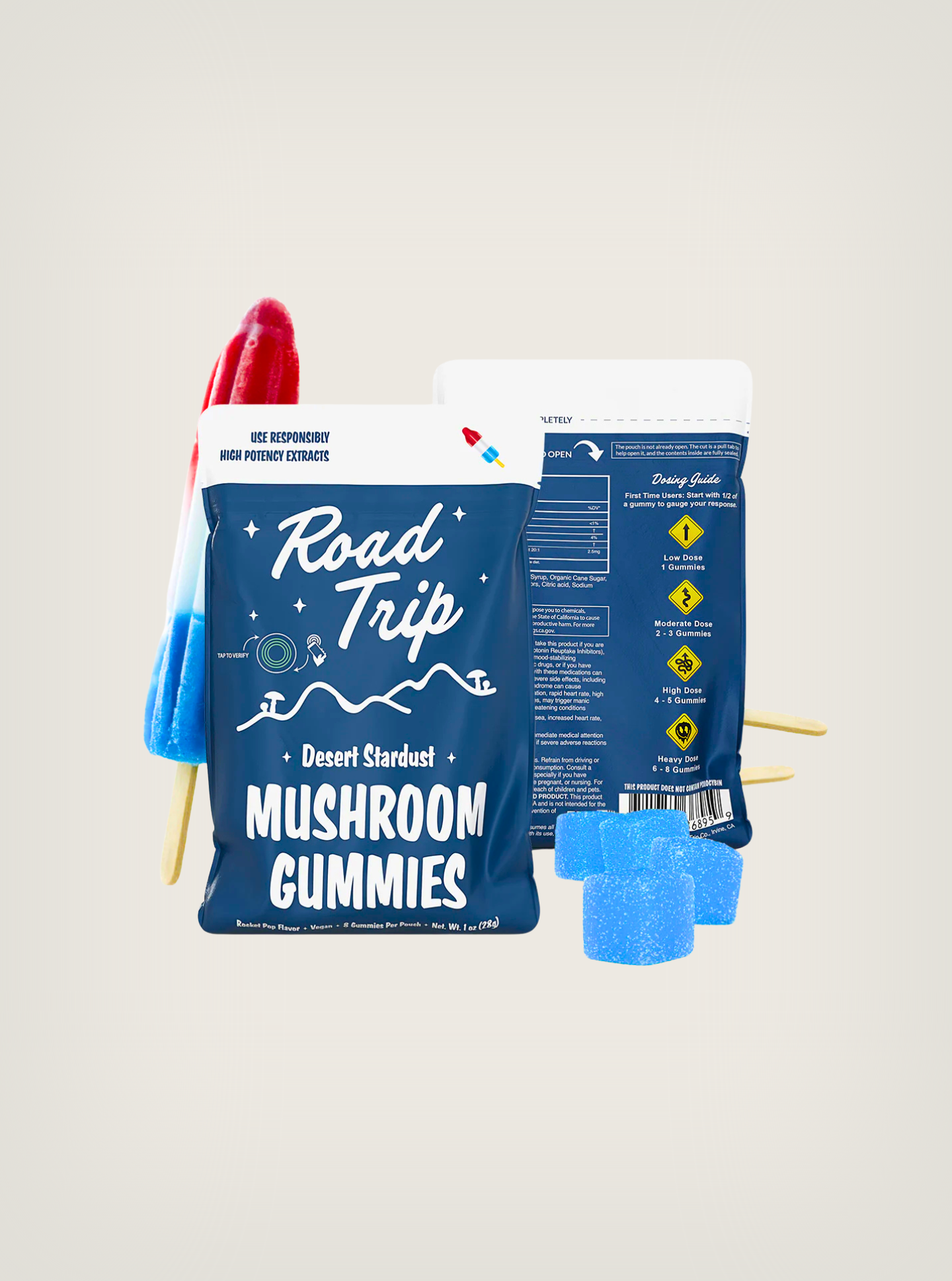 Compra en Splift gomitas de hongos mágicos a domicilio marca Roadtrip 8pzs sabor Rocket Pop