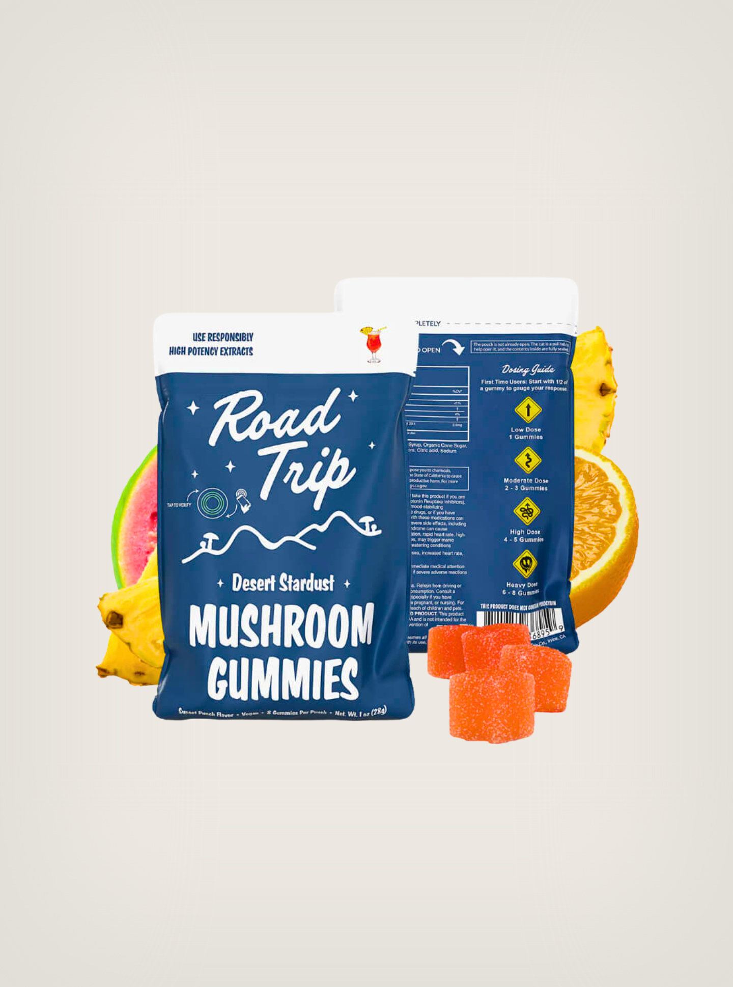 Compra en Splift gomitas de hongos mágicos a domicilio marca Roadtrip 8pzs sabor Sunset Punch