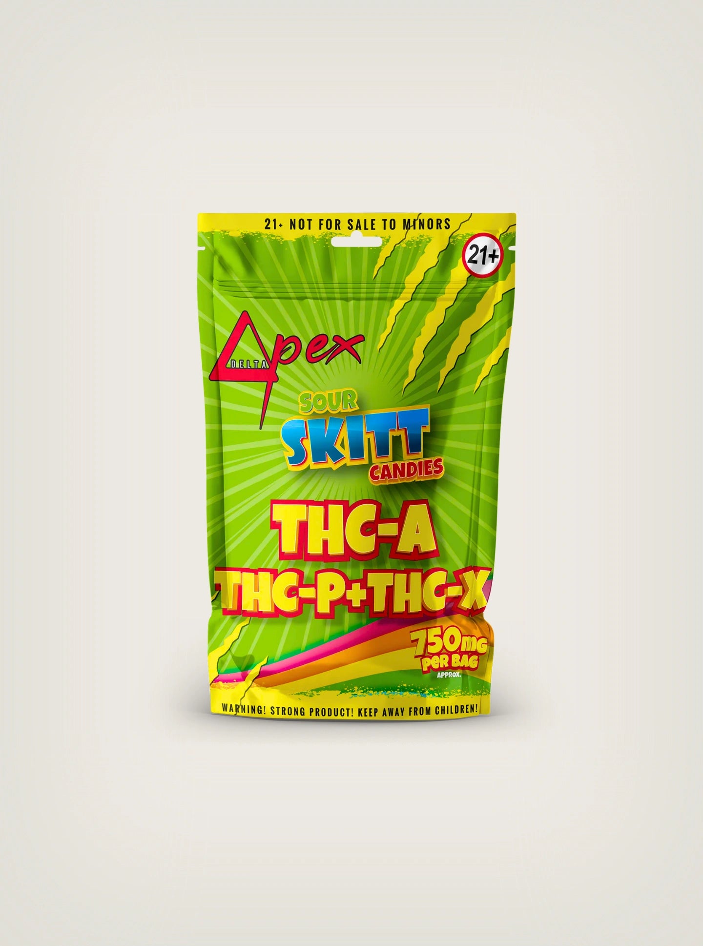 Delta Pex Dulces con THC Skittles Sour