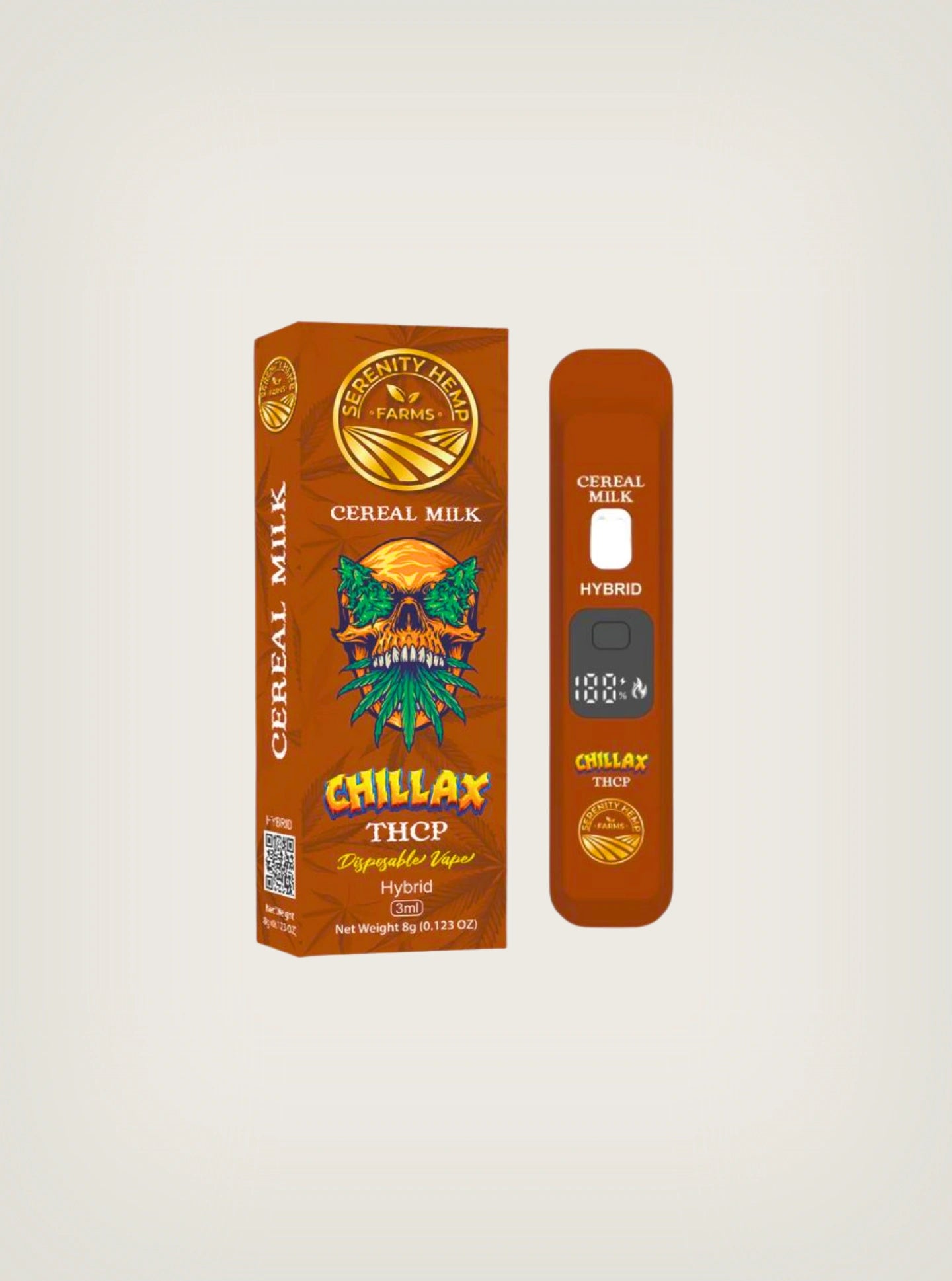 Serenity Hemps Chillax pluma de wax desechable 3ml thcp cereal milk