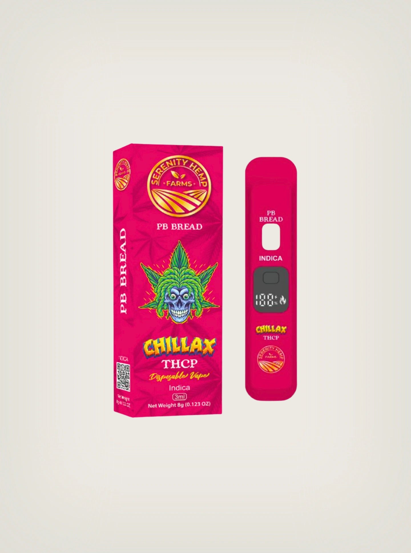 Serenity Hemps Chillax pluma de wax desechable 3ml thcp PB Bread