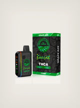 Compra plumas de wax desechables marca Serenity Hemps, plumas de wax de THCA de 8 gramos sabor Grape Ape Indica