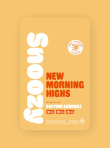 Snoozy Gomitas con THC Delta 9, CBD y CBN New Morning Highs Orange Flavored Daytime Gummies 
