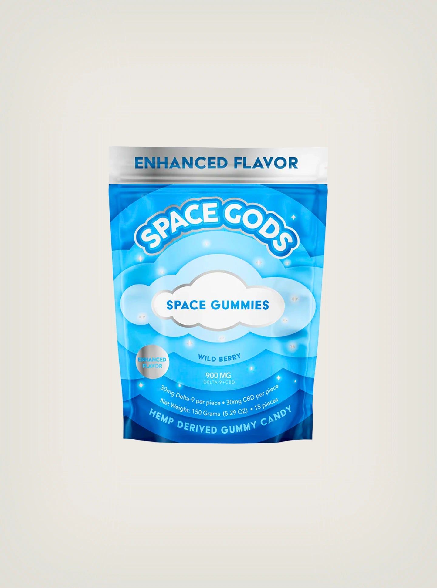 Space Gods gomitas con THC Space Gummies Wild Berry 900mg Delta 9 + CBD
