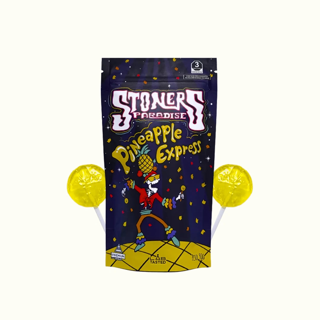 Paletas con THC Delta 9 Stoners Paradise 30mg por pieza sabor pineapple express en Splift