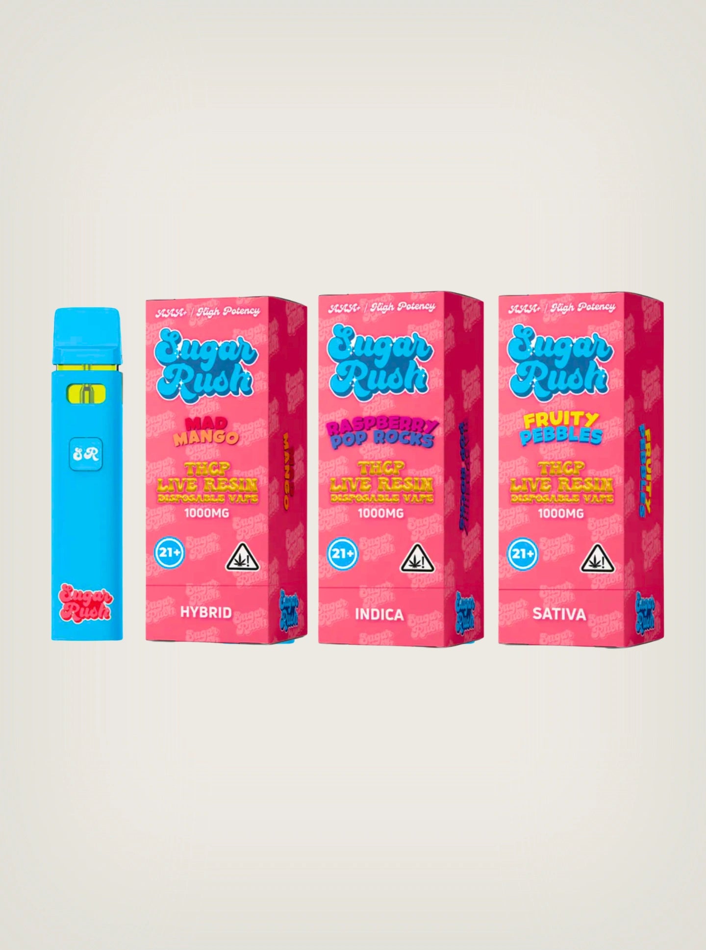 Sugar Rush pluma de wax desechable de THCP con Live Resin de 1 gramo 