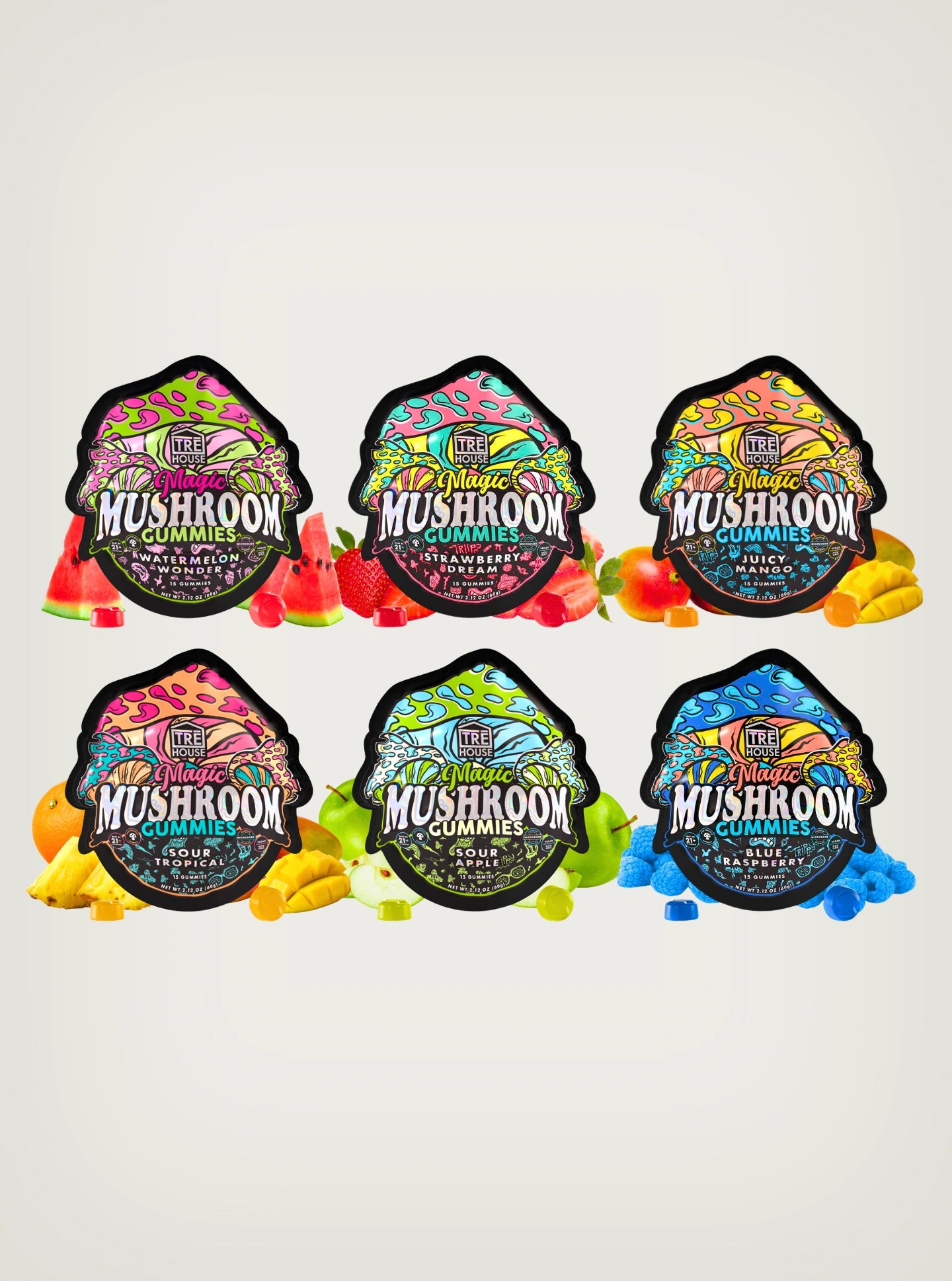 TRE House Magic Mushroom Gummies, Gomitas Mágicas, Hongos Mágicos, hongos psicodélicos