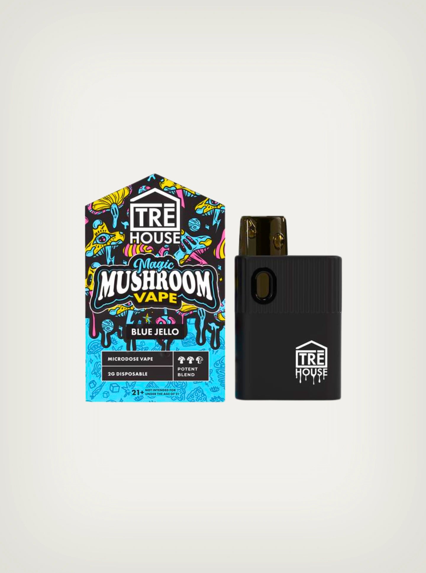 Compra Magic Mushroom Pens de TRE House, disfruta de hongos mágicos en formato shroom vapes sabor blue jello