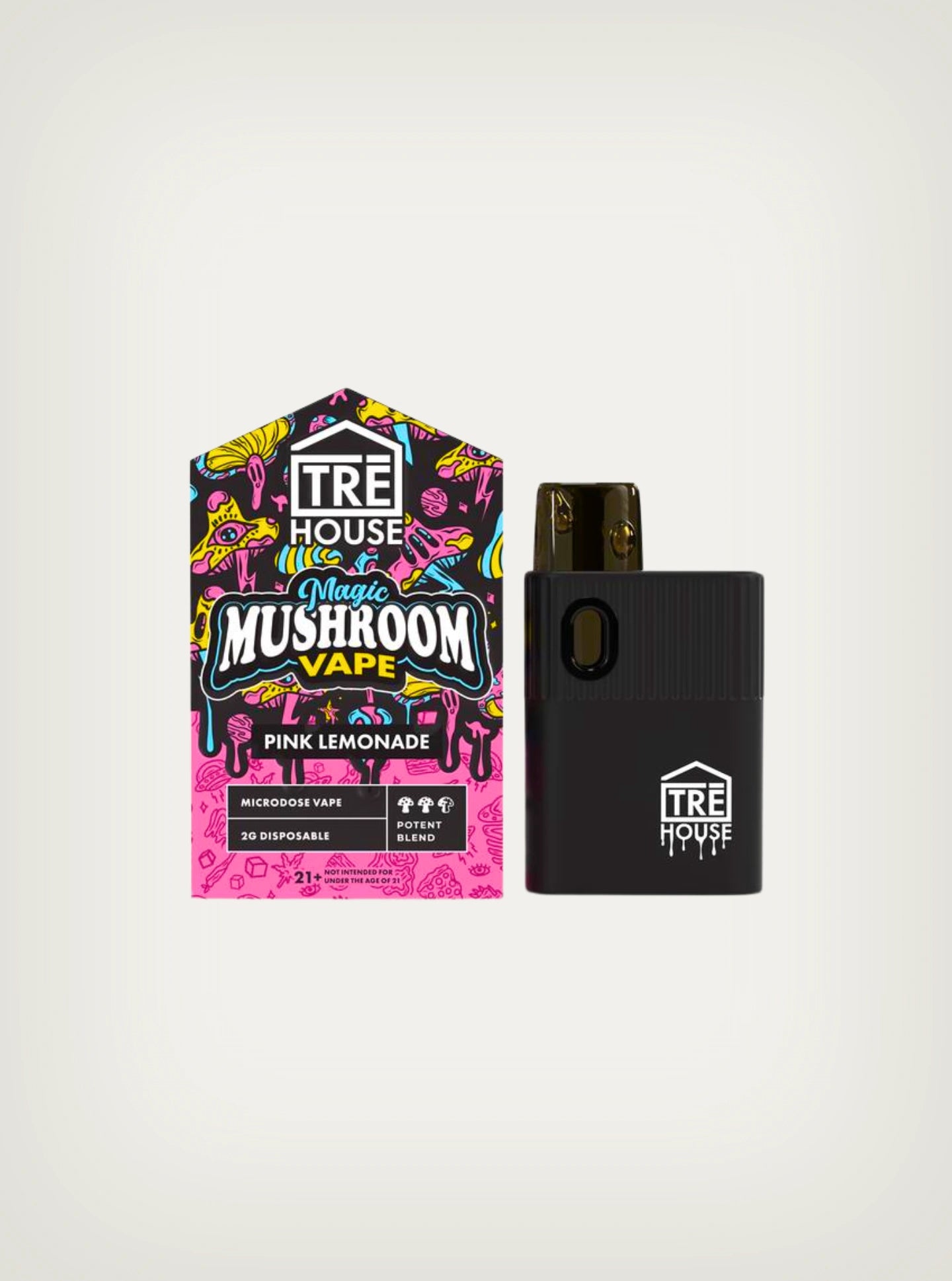 Compra Magic Mushroom Pens de TRE House, disfruta de hongos mágicos en formato shroom vapes sabor pink lemonade