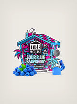 Compra gomitas con THC de Tre House sabor Sour Blue Raspberry con Delta 9 + HHC 20 piezas 400mg