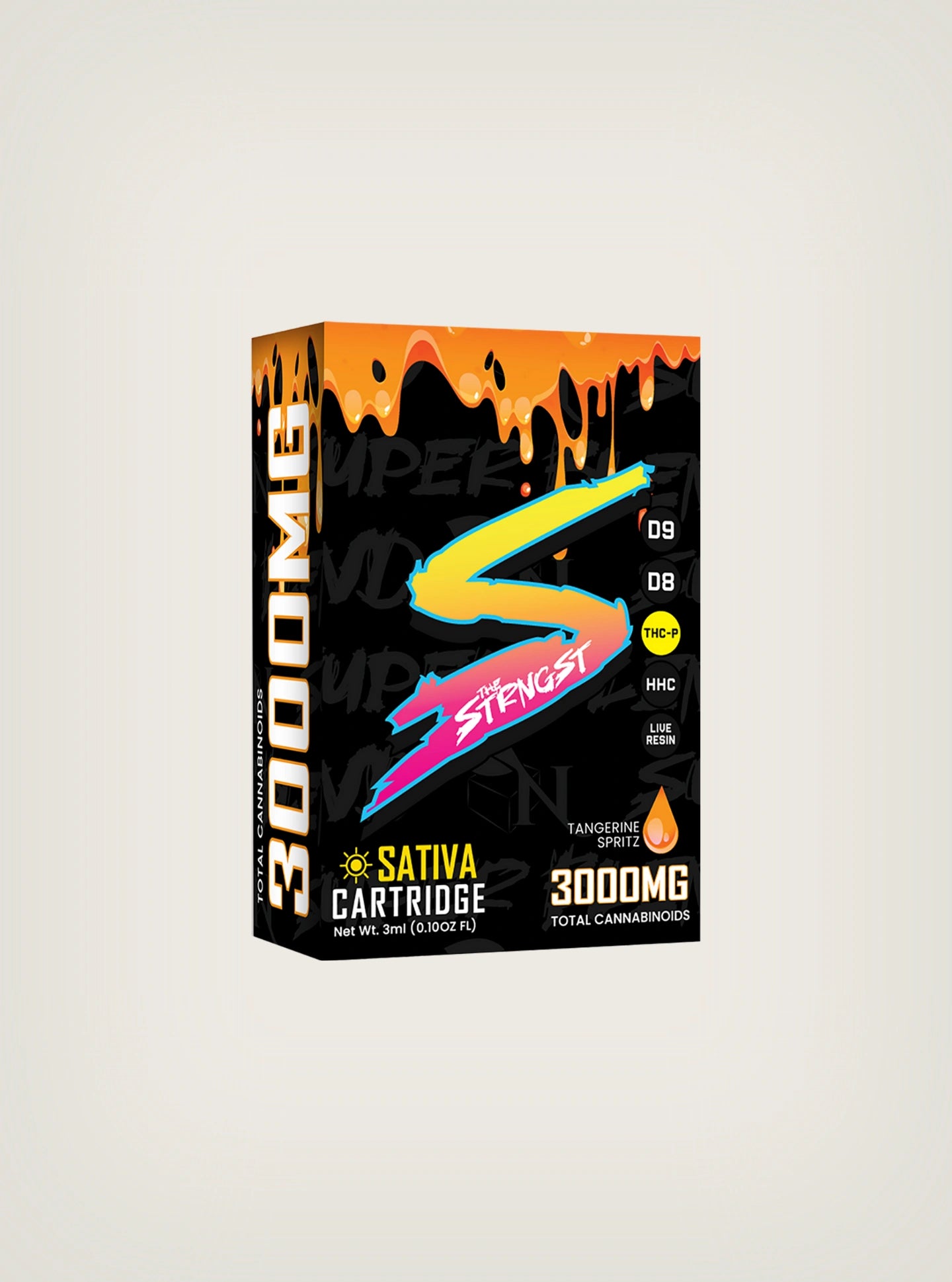Cartucho de Wax Desechable The STRNGST Delta 9 + Delta 8 + HHC + THCP 3000mg tangerine spritz