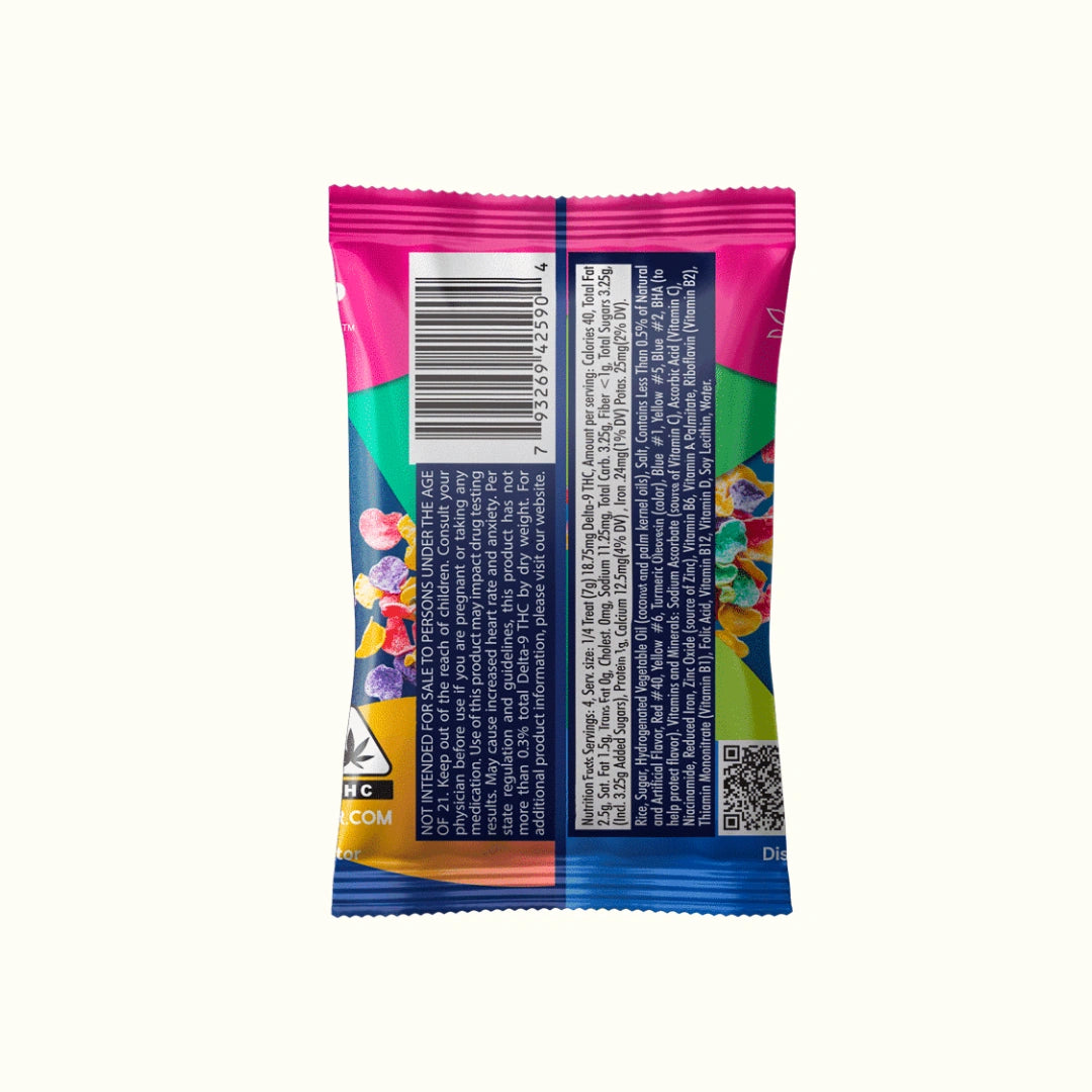 Compra Barra de Cereal Trippy Treat de The Hemp Doctor con Delta 9 75mg por pieza.