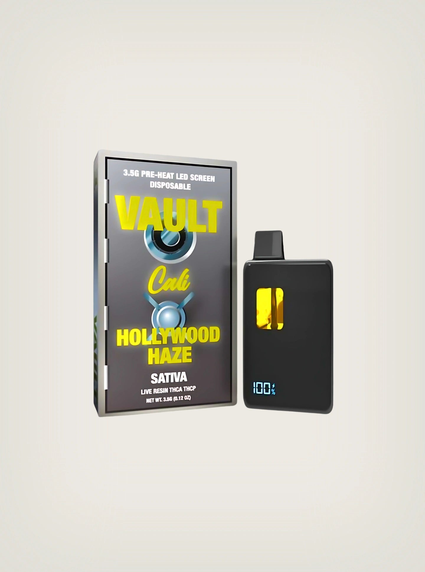 Vault Pluma de Wax Desechable de 3.5 gramos de THCA y THCP sabor Hollywood Haze Sativa
