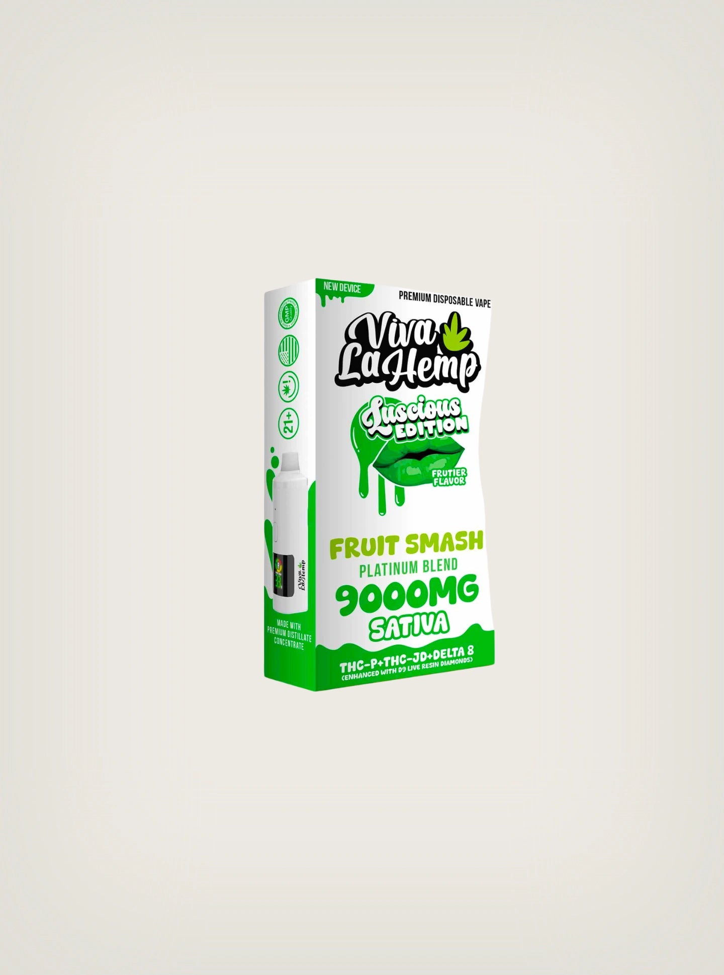 Viva La Hemp pluma de wax desechable de 9 gramos fruit smash sativa