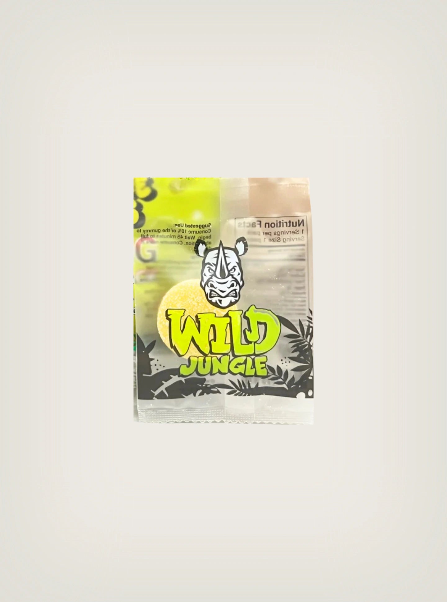 Wild Jungle single gummy THCA, Delta 8, Delta 9, THCP, HHC 1000mg per pack pineapple express