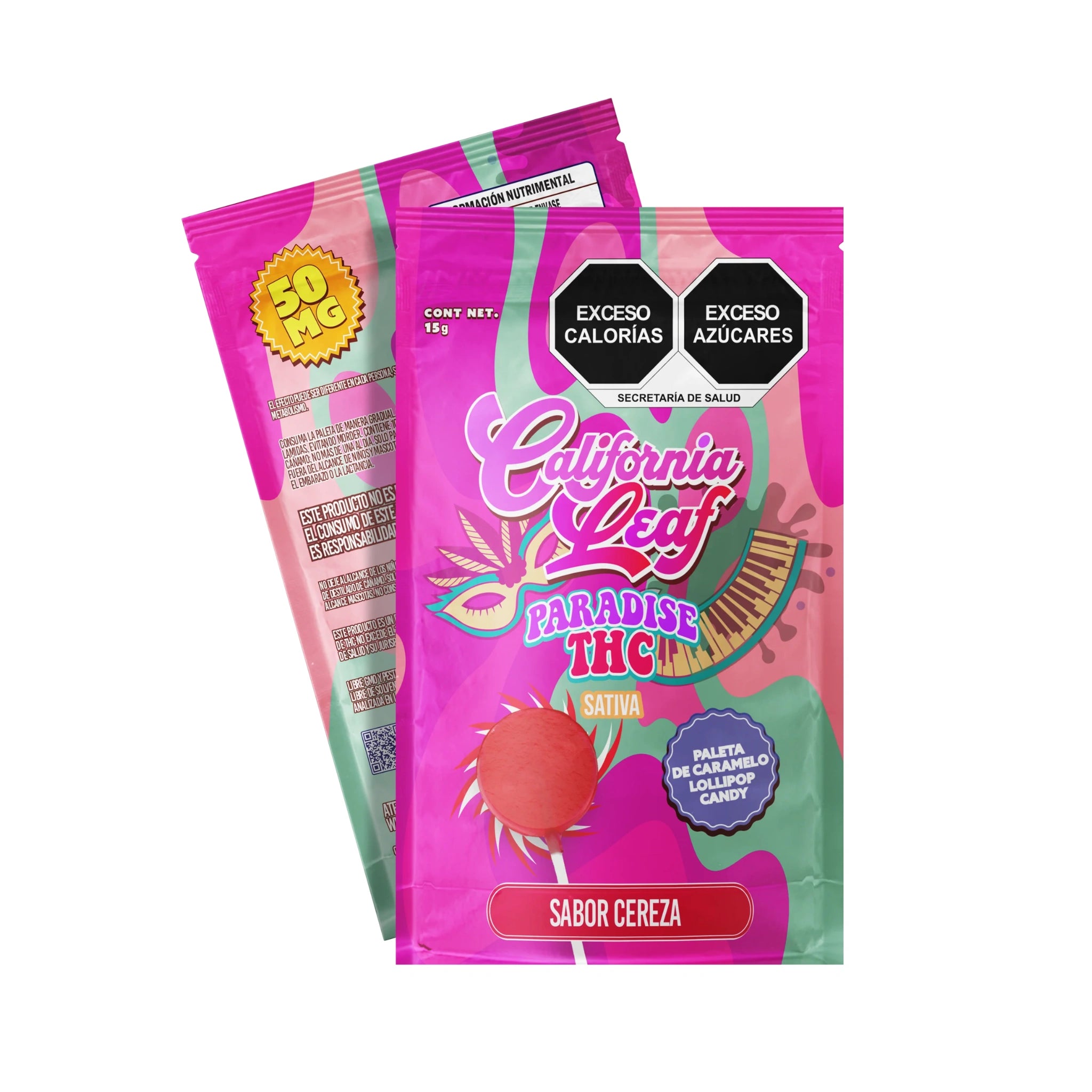 California Leaf Paleta THC Delta 9 Paradise Sabor Cereza Splift Mexico