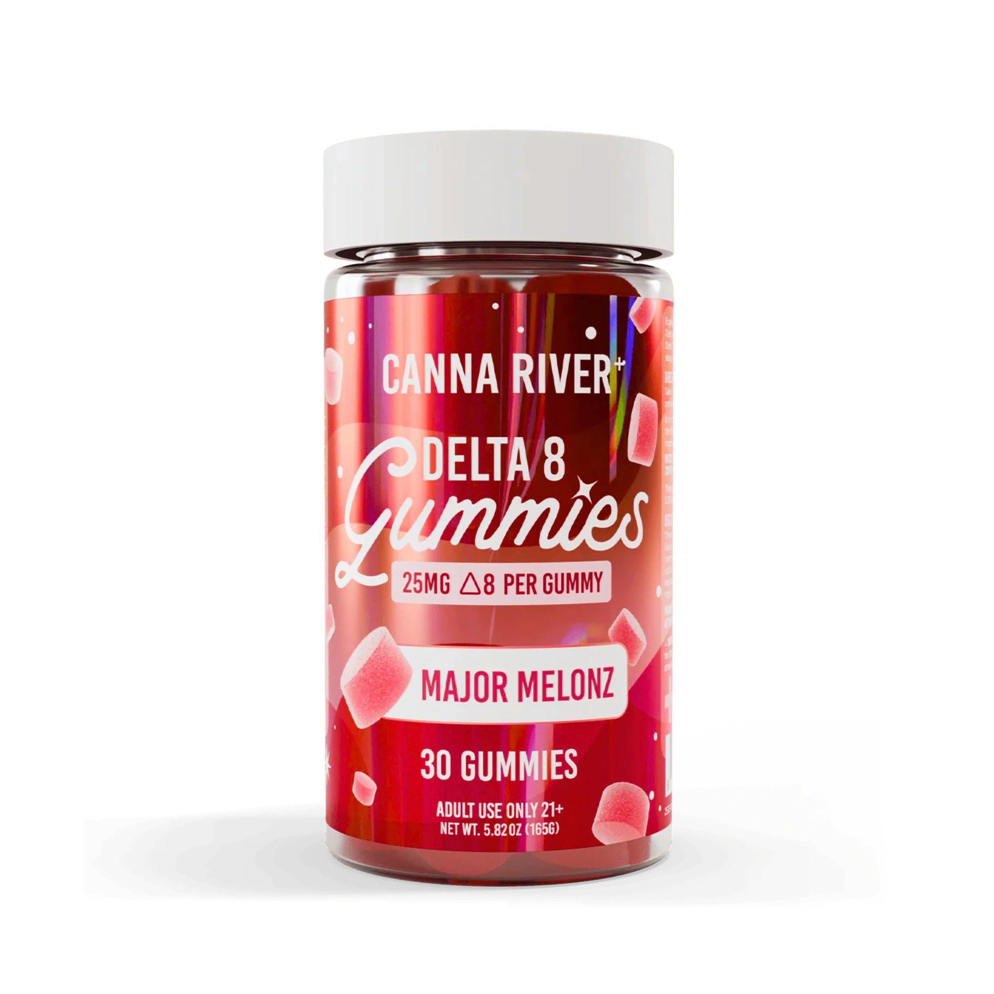 Canna River Gomitas THC Delta 8 25mg 30 Gummies Major Melonz Splift México