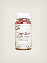 Compra cannabidiol en México con las gomitas de CBD con cannabis marca The Canna Raw con 20mg de CBD por pieza contenido 60 piezas