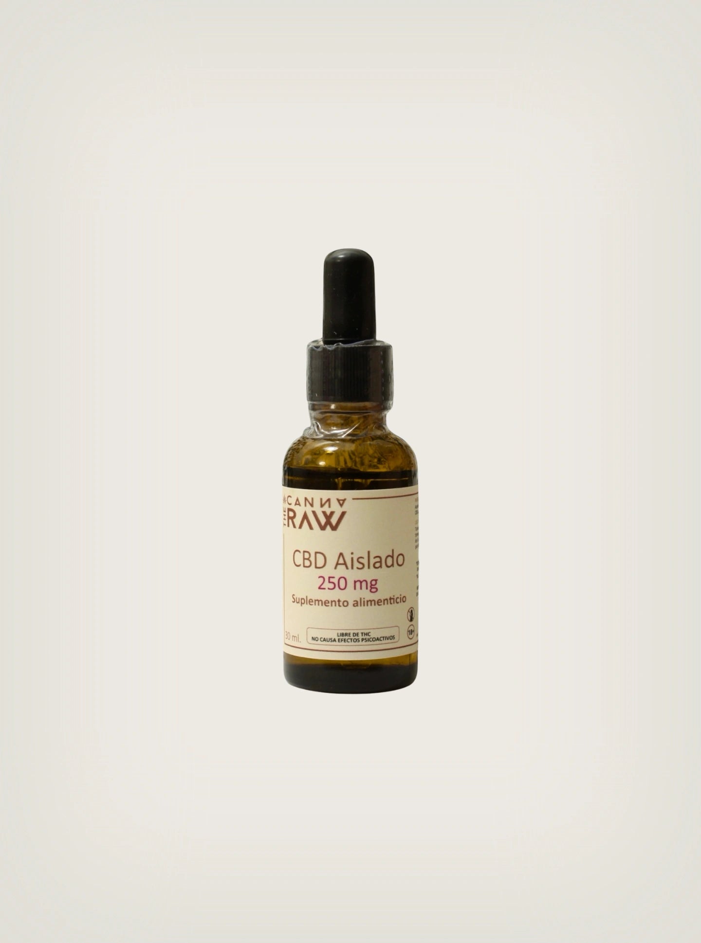 Compra la tintura de CBD The Canna Raw con gotas de CBD aislado 250mg