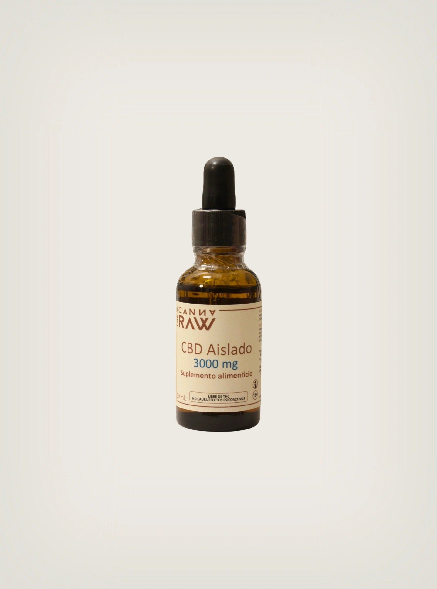Compra la tintura de CBD The Canna Raw con gotas de CBD aislado 3000mg