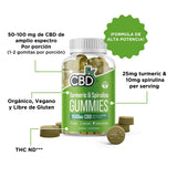 CBDFx Gomitas CBD Curcuma y Espirulina 1500mg Instrucciones