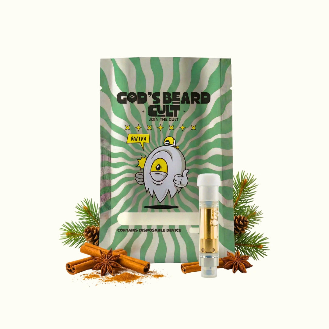Cartuchos de wax desechable HHC 1g Gods Beard Cult Jack Herer Sativa